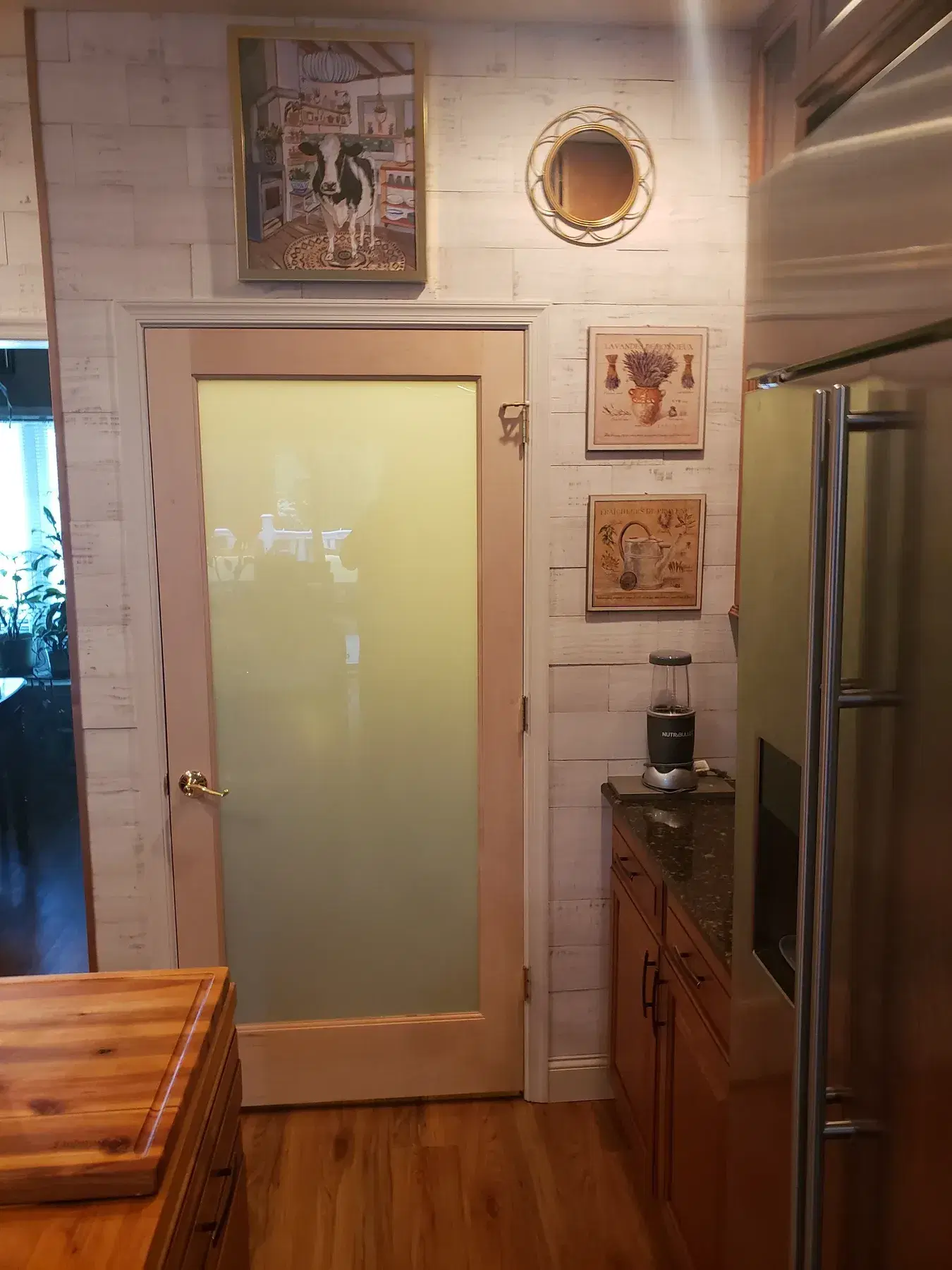 Pantry with Frosted-Glass Door