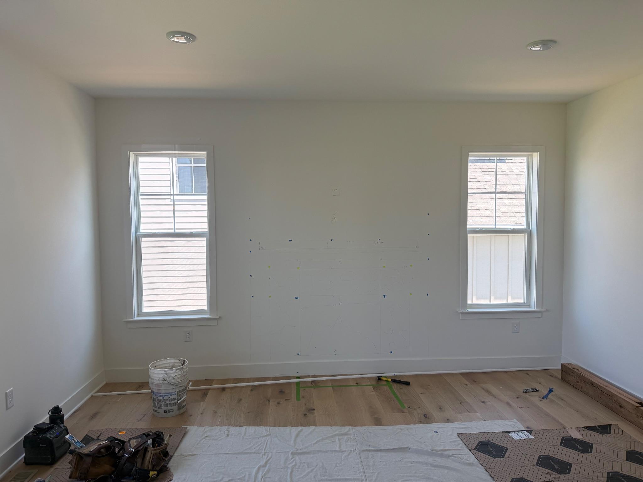 Before: Fireplace and drawers